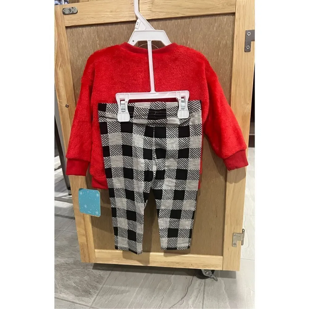 Disney Minnie Mouse Christmas Baby Girl Set Size 12 Month NEW